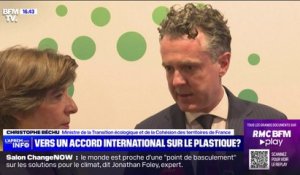 Pollution: "Nous voulons d'abord réduire la production de plastique", affirme Christophe Béchu, ministre de la Transition écologique