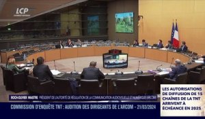 Audition à l'Assemblée nationale - Commission d'enquête TNT : audition de l'ARCOM - 21/03/2024