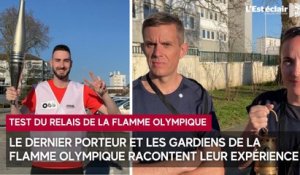Test relais de la flamme olympique : le dernier porteur et les gardiens de la flamme racontent leur expérience