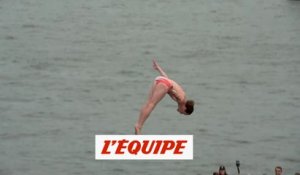 Gary Hunt 4e du Red Bull Cliff Diving de Paris - Natation - plongeon extrême