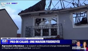 Orages dans le Pas-de-Calais: une maison détruite par la foudre à Labourse, près de Béthune