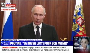 Rébellion de Wagner en Russie: "C'est un coup dans le dos de notre peuple", réagit Vladimir Poutine