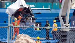 Les premières images des débris du Titan rapportés au port de St. John's au Canada