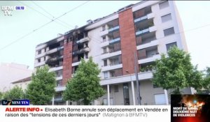 À Villeurbanne, un immeuble prend feu après des tirs de mortiers d'artifice