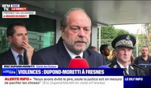 Éric Dupond-Moretti: "Certains irresponsables qui tendent à discréditer la police et la justice ont une responsabilité morale dans ce qui arrive aujourd'hui"