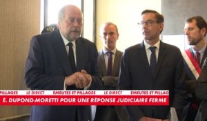 Eric Dupond-Moretti réagit aux émeutes et réclame une réponse judicaire ferme