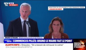 Bruno Le Maire: "Nous avons prévu d'étendre, si nécessaire, les délais de déclarations de sinistres" pour les commerçants affectés par les dégradations et les pillages