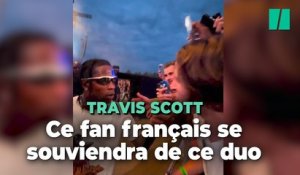 Travis Scott donne son t-shirt « Utopia » et ses baskets à un fan français en plein concert