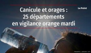 Canicule et orages : 25 départements en vigilance orange mardi