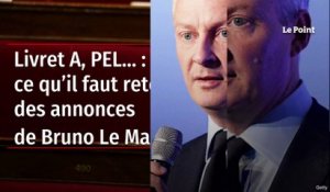 Livret A, PEL… : ce qu’il faut retenir des annonces de Bruno Le Maire