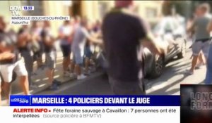 Les 4 policiers déférés à Marseille pour "violences en réunion" sont sortis de l'IGPN sous les applaudissements de leurs collègues