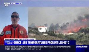 Incendie en Grèce: "Le feu n'est pas éteint, mais il est fixé et maîtrisé", affirme le pilote de Canadair français Jean-Marc Matteo