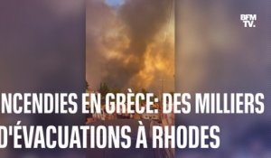 Incendies en Grèce: 30.000 personnes mises à l'abri sur l'île de Rhodes