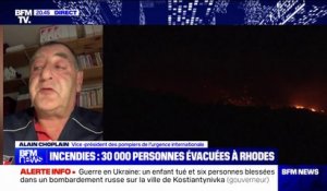 Incendies en Grèce: "On fait le maximum pour les aider", explique Alain Choplain (vice-président des pompiers de l'urgence internationale)