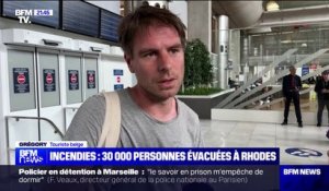 "Malheureusement, les vacances sont finies après trois jours": le témoignage d'un touriste belge évacué de l'île grecque de Rhodes, touchée par un incendie important
