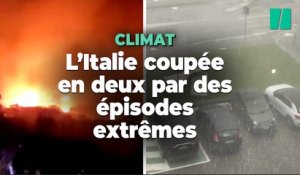 Violents orages au nord, incendies au sud... L'Italie sonnée par le "bouleversement climatique"