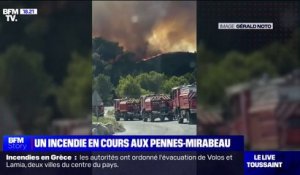 Incendie aux Pennes-Mirabeau: 60 marins-pompiers de Marseille et 30 sapeurs-pompiers des Bouches-du-Rhône déployés