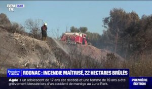 22 hectares brûlés après un incendie à Rognac