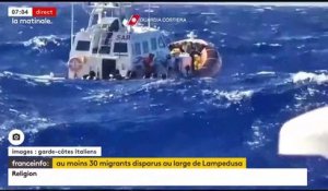 Au moins une trentaine de migrants sont portés disparus après le chavirement de deux bateaux au large de l'île italienne de Lampedusa - VIDEO