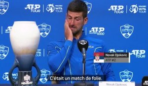 Cincinnati - Djokovic : "Un des matches les plus durs de ma carrière"