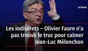 Les indiscrets – Olivier Faure n’a pas trouvé le truc pour calmer Jean-Luc Mélenchon
