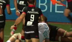 TOP 14 - Essai de Théo NTAMACK (ST) - Stade Toulousain - Montpellier Hérault Rugby - Saison 2023-2024