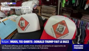 Tasses, tee-shirts, casquettes...le "mugshot" de Donald Trump se retrouve sur des produits dérivés