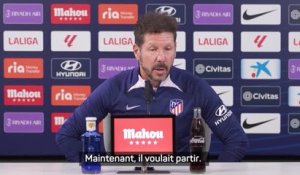 Atlético Madrid - Simeone : “Carrasco ? Toujours reconnaissant envers ceux qui ont beaucoup donné”