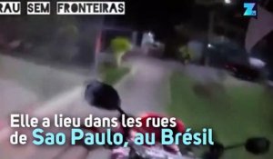 Brésil : course-poursuite dans des rues ultra étroites