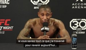UFC Paris - Lapilus : "Si vous saviez tout ce que j'ai traversé pour revenir aujourd'hui…"