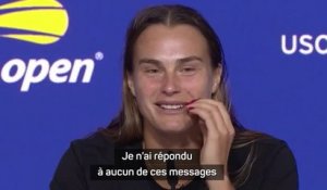 US Open - Sabalenka : "Cette place de numéro 1 mondiale ne changera rien"