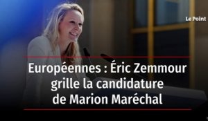Européennes : Éric Zemmour grille la candidature de Marion Maréchal