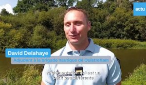 Les gendarmes de la brigade nautique de Ouistreham en patrouille au lac de Rabodanges