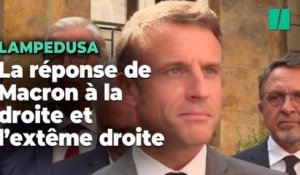 Lampedusa : la réponse d'Emmanuel Macron à la droite et l'extrême droite utilisant le drame