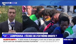 Jordan Bardella (RN): "Ce qui est en train de se passer à Lampedusa sera le futur de notre pays et de tout notre continent si on ne reprend pas dès maintenant la main sur notre politique d'immigration"