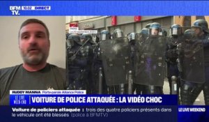 Voiture de police attaquée à Paris: "On n'est pas formé à une telle violence pour se faire buter" selon Rudy Manna, porte-parole d'alliance Police