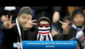 Homophobie pendant PSG-OM, les sanctions arrivent ‍!