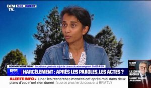 Plan contre le harcèlement scolaire: "Si on se donne une obligation de résultats, il faut une obligation de moyens" selon Sophie Vénétitay (SNES-FSU)