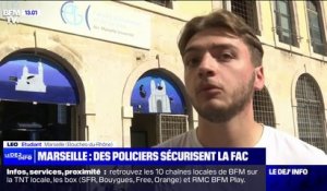 Marseille: cet étudiant "attend de voir" ce que donne la présence de policiers à la faculté de Colbert