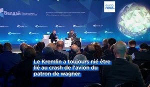 Enquête sur le crash de l'avion de Prigojine : "pas d'impact extérieur" selon Poutine