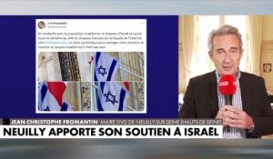 La mairie de Neuilly-sur-Seine fait flotter un drapeau israélien sur sa façade