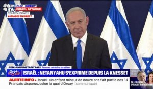 Benjamin Netanyahu (Premier ministre israélien): "Ce que le Hamas a fait, nous ne l'avons pas vu depuis les horreurs de Daesh (...) cet ennemi abominable a cherché la guerre, il la recevra"