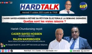 HARDTALK - Cader Sayed-Hossen a rétiré sa pétition électorale la semaine dernière. Quelles sont les vraies raisons ?