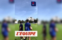 Le coup de pied parfait d'Antoine Dupont - Rugby - CM - Bleus