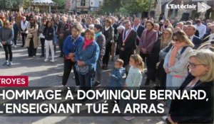 350 Aubois ont rendu hommage à Dominique Bernard, l’enseignant tué à Arras