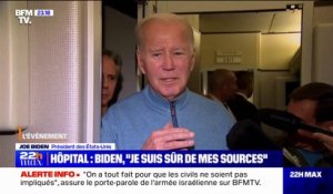 Joe Biden sur l'origine palestinienne de la frappe sur l'hôpital de Gaza: "Je ne m'engagerais pas en affirmant de telles choses, à moins d'avoir confiance dans les sources que nous avons"
