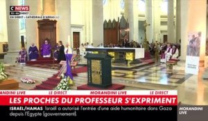 Obsèques du professeur Dominique Bernard à Arras - Une collègue de l’enseignant a pris la parole dans la cathédrale: "Te voilà élevé au rang des martyrs, toi l'homme discret" - Regardez