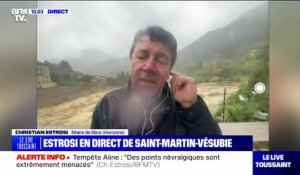Alpes-Maritimes: depuis Saint-Martin-Vésubie, Christian Estrosi affirme que "des points névralgiques sont extrêmement menacés"