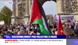 Paris: le rassemblement pro-palestinien prévu aujourd'hui a débuté sur la place de la République