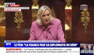 "La sécurité d'Israël ne passera que par un règlement politique visant à créer un vrai État palestinien", déclare Marine Le Pen